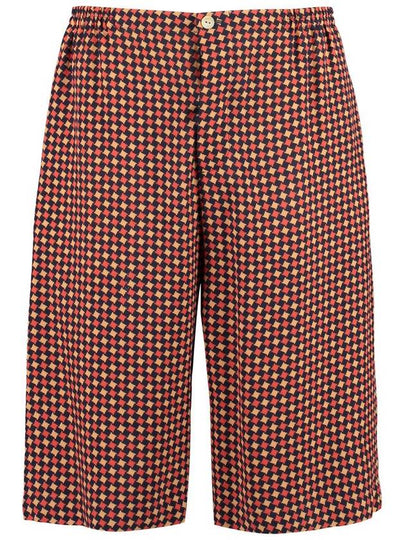 Geometric Houndstooth Print Shorts - GUCCI - BALAAN 2