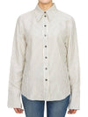 Journey Striped Long Sleeve Shirt White - GOLDEN GOOSE - BALAAN 4