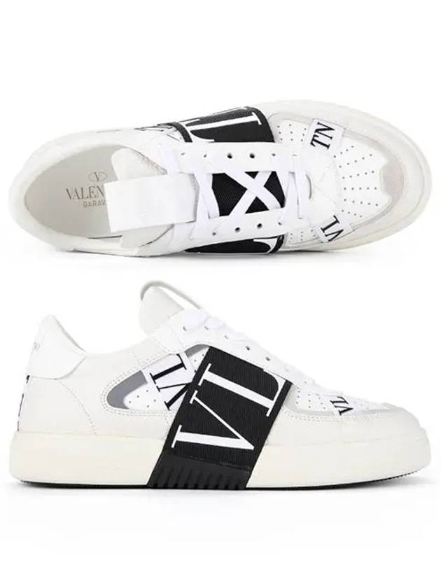 VL7N Band Leather Low Top Sneakers White - VALENTINO - BALAAN 5