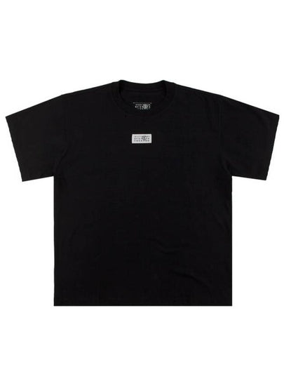 Ribbed Neck Short Sleeve T-Shirt Black - MAISON MARGIELA - BALAAN 2