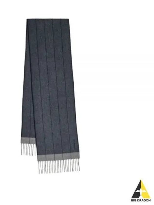 Mixed Cashmere Muffler Blue Grey - SALVATORE FERRAGAMO - BALAAN 2