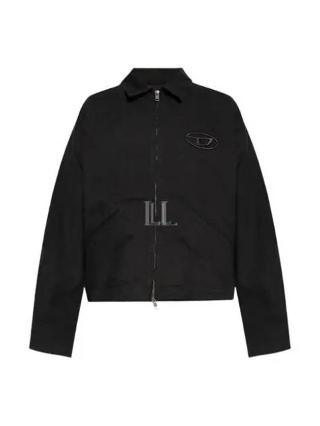 J Taylor Bleach Logo Denim Jacket Black - DIESEL - BALAAN 2