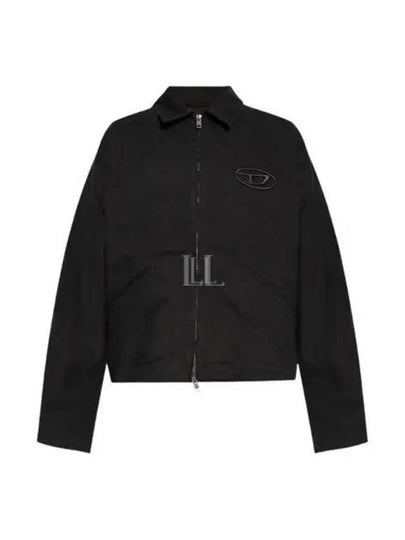 J Taylor Bleach Logo Denim Jacket Black - DIESEL - BALAAN 2