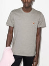 Fox Head Patch Classic Short Sleeve T-Shirt Grey Melange - MAISON KITSUNE - BALAAN 3