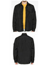 Logo Patch Zip Up Jacket Black - STONE ISLAND - BALAAN 5