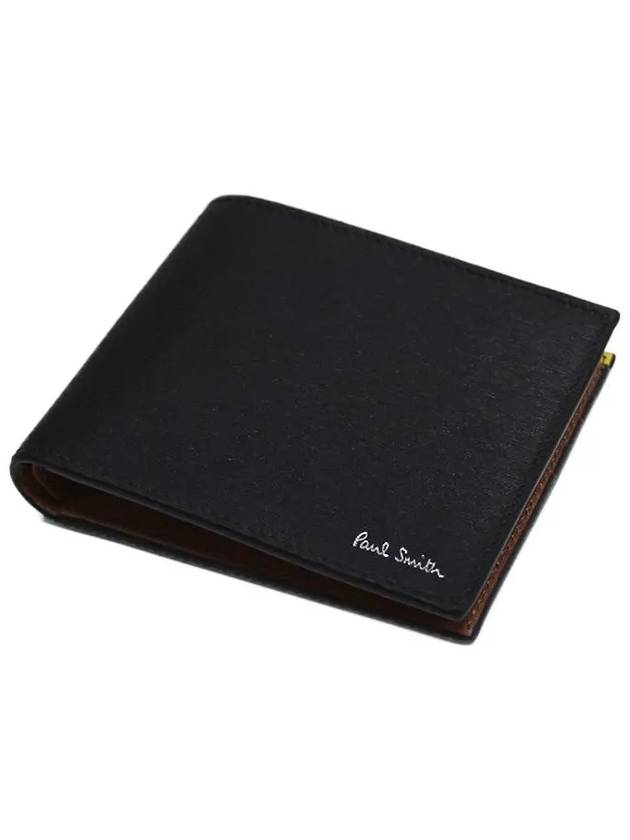 Men's Logo Print Half Wallet Black - PAUL SMITH - BALAAN 8