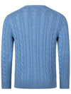 Embroidery Logo Cable Knit Top Blue - POLO RALPH LAUREN - BALAAN 4