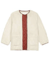 Women's Wool Fur Coat Ivory - MAJE - BALAAN 1