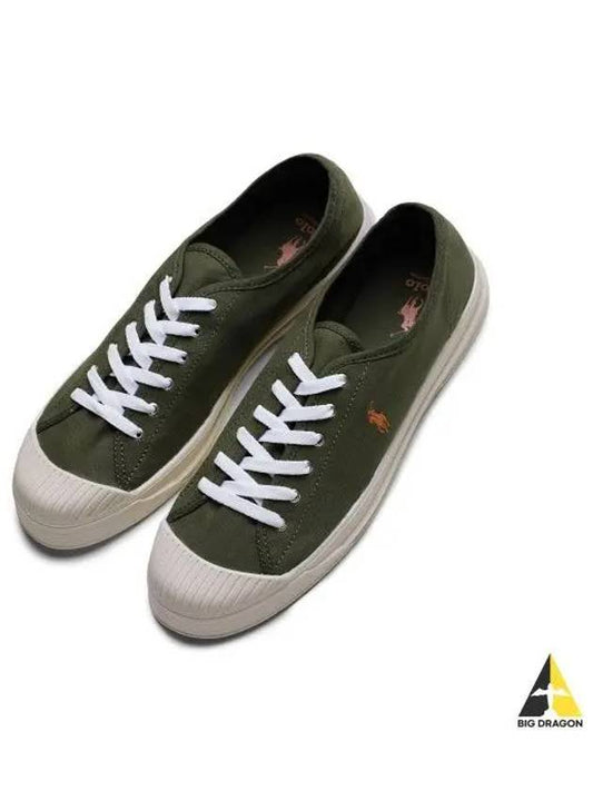 Essence 100 Canvas Cap Toe Sneakers Green - POLO RALPH LAUREN - BALAAN 1