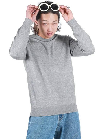 Soft Crew Neck Knit Top Grey - C WEAR BY THE GENIUS - BALAAN 1