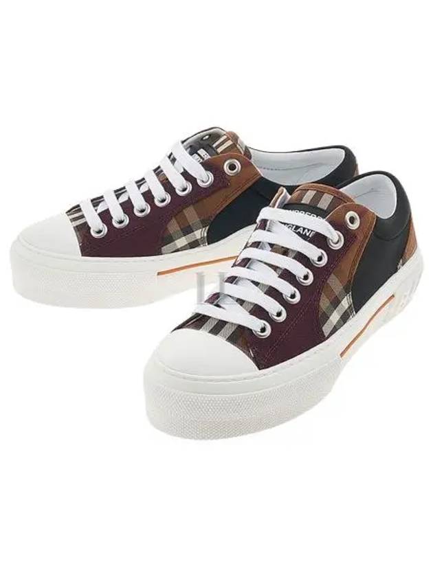 Vintage Check Cotton Low Top Sneakers Dark Birch Brown - BURBERRY - BALAAN 2