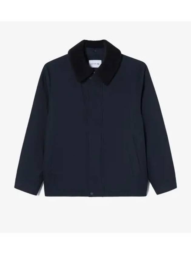 Men s Corduroy Collar Down Navy - LACOSTE - BALAAN 1