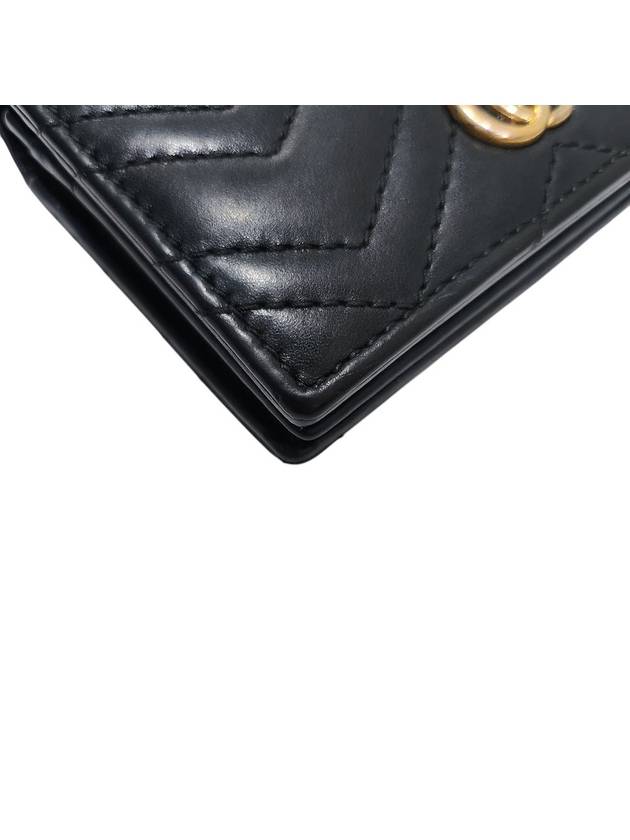 466492 GG Marmont Matelasse Black Card Case Half Wallet - GUCCI - BALAAN 4