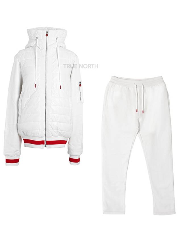 Padded Zip-Up Track Suit White - KITON - BALAAN 2