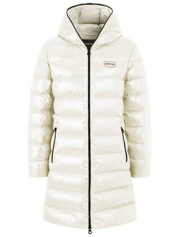 Women s Tile Dew Hooded Heavy Long Down Jacket VDDJ95835 BGL - DUVETICA - BALAAN 1