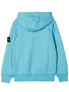 Kids Wappen Patch Hoodie Aqua - STONE ISLAND - BALAAN 4