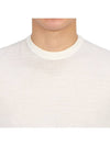 Men's Crew Neck Wool Knit Top Ivory - DRUMOHR - BALAAN 7