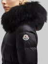 Women's BOED Fur Hooded Down Short Padded Jacket Black - MONCLER - BALAAN 4