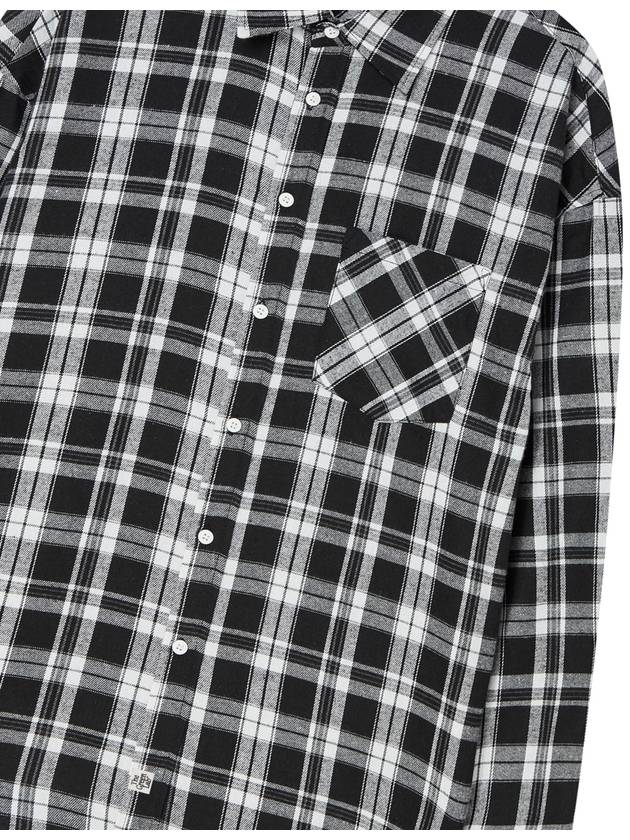 Overfit tartan check shirt Black - THE GREEN LAB - BALAAN 10