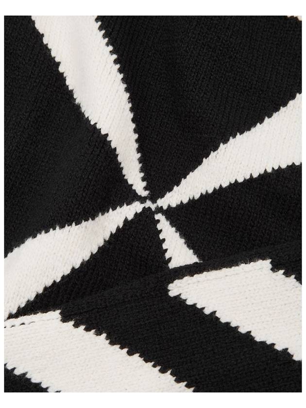 Diag logo knit top black - OFF WHITE - BALAAN 8