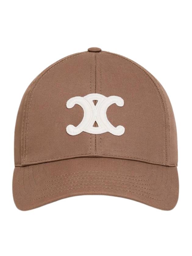 Triomphe Cotton Ball Cap Marron Glace - CELINE - BALAAN 1