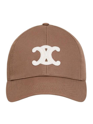 Triomphe Cotton Ball Cap Marron Glace - CELINE - BALAAN 1