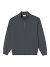 Men's Sweater Like Half Zip Up Sweatshirt Grey - LACOSTE - BALAAN 1