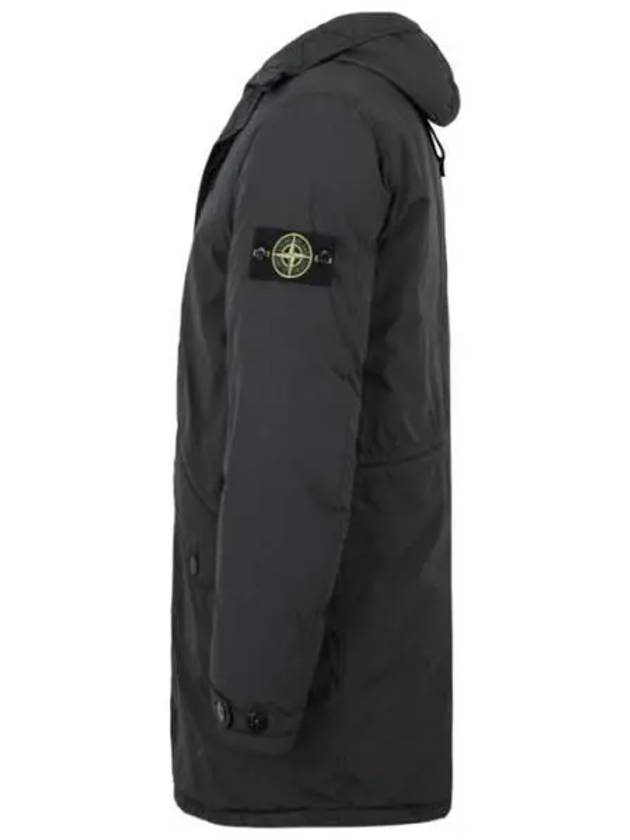 Wappen Long Hooded Jacket Charcoal - STONE ISLAND - BALAAN 5