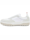 Letterman Panel Lace-Up Low-Top Sneakers White - THOM BROWNE - BALAAN 3