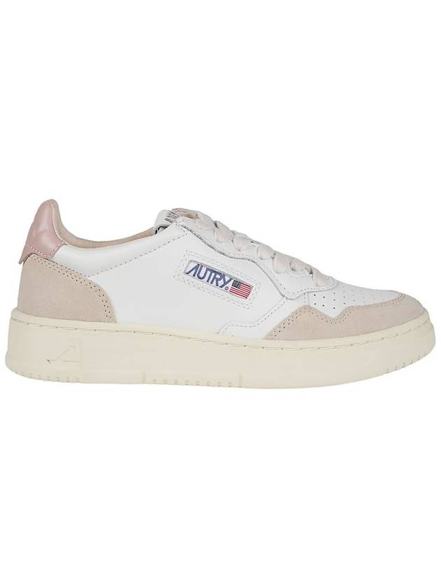 Medalist Leather Suede Low Top Sneakers White Pink - AUTRY - BALAAN 2