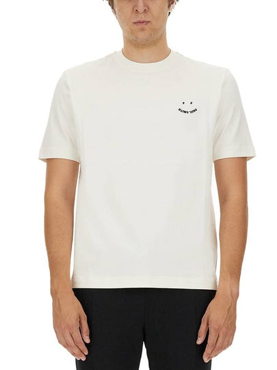 Happy Piece Dyed Short Sleeve T-Shirt Ivory - PAUL SMITH - BALAAN 2