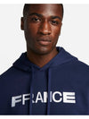 France Club Fleece Pullover Hoodie Navy - NIKE - BALAAN 4