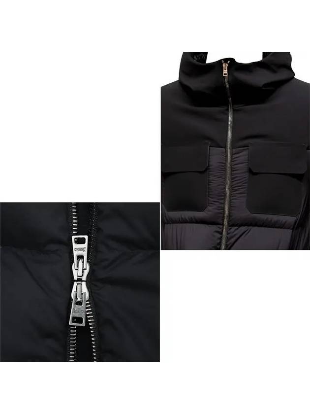 Men's Hooded Padded Jacket Black - HERNO - BALAAN.
