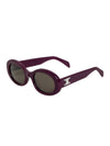 Eyewear Triomphe 01 Acetate Sunglasses Aubergine - CELINE - BALAAN 1