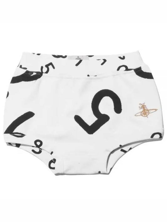 Justine Printed Fleece Shorts White - VIVIENNE WESTWOOD - BALAAN 2