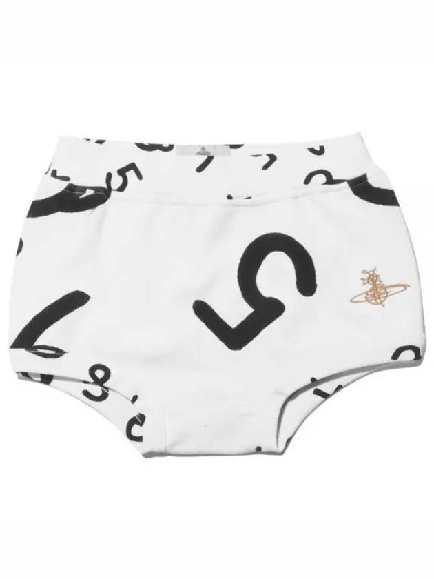 Justine Printed Fleece Shorts White - VIVIENNE WESTWOOD - BALAAN 1