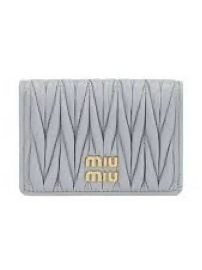 Matelasse Nappa Leather Card Wallet Grey - MIU MIU - BALAAN 2