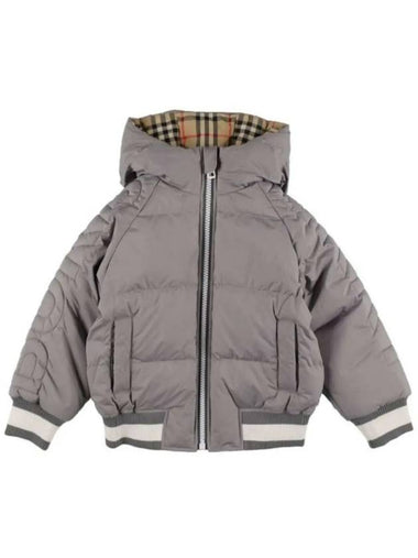 Kids Logo Down Padding Jumper Gray 8069354 Italian - BURBERRY - BALAAN 1