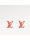 LV Iconic Enamel Earrings Gold Pink - LOUIS VUITTON - BALAAN 1