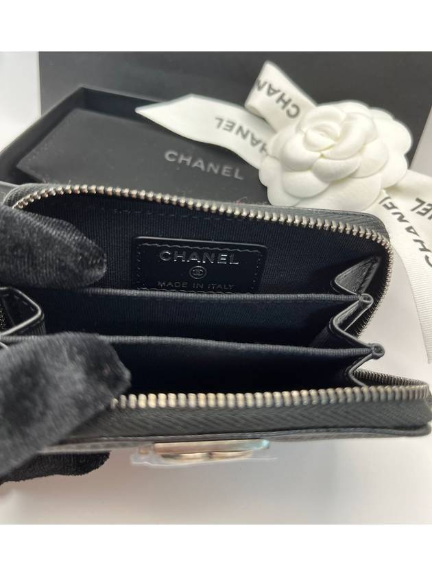 Boy zipper card wallet vintage black silver cabinet - CHANEL - BALAAN 4