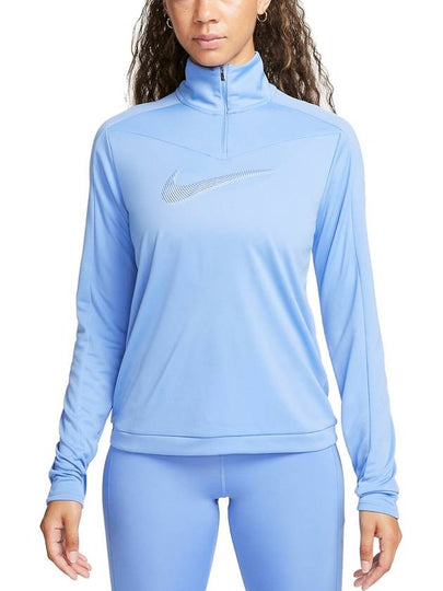 Nike Dri-FIT Swoosh Long Sleeve T-Shirt Blue - NIKE - BALAAN 2