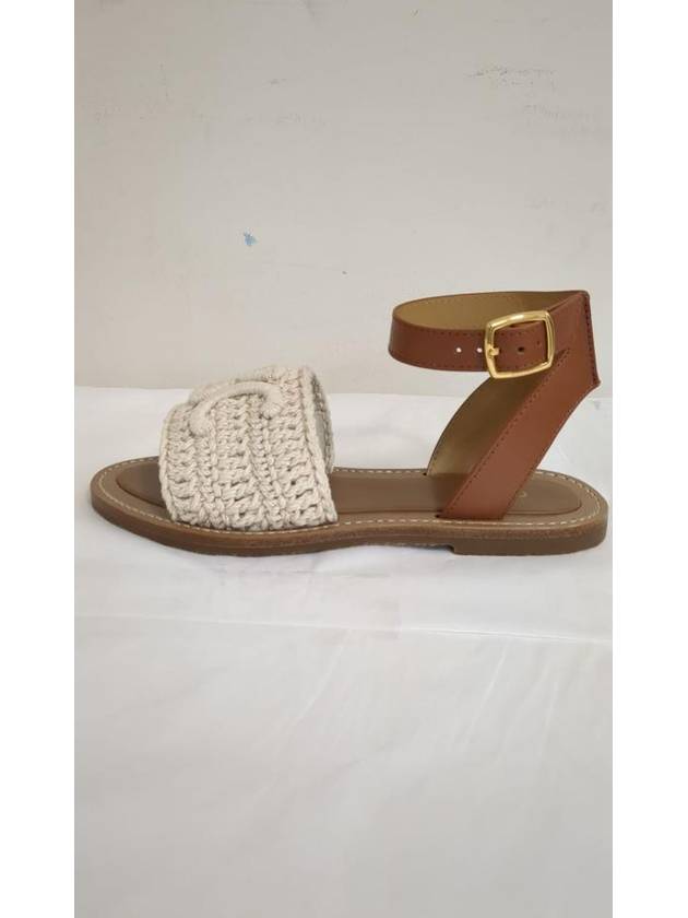 Triomphe Maccram Lympia Sandals Brown - CELINE - BALAAN 2