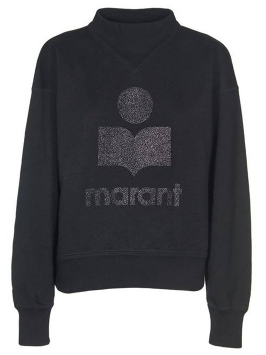 Moby Logo Print Sweatshirt Black - ISABEL MARANT - BALAAN 1