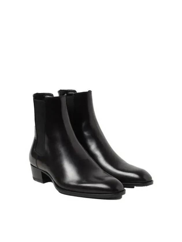 Wyatt Calfskin Leather Chelsea Boots Brown - SAINT LAURENT - BALAAN 3