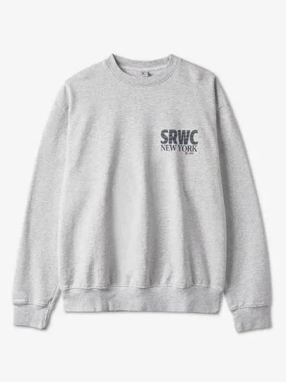 Slogan Print Cotton Sweatshirt Grey - SPORTY & RICH - BALAAN 2