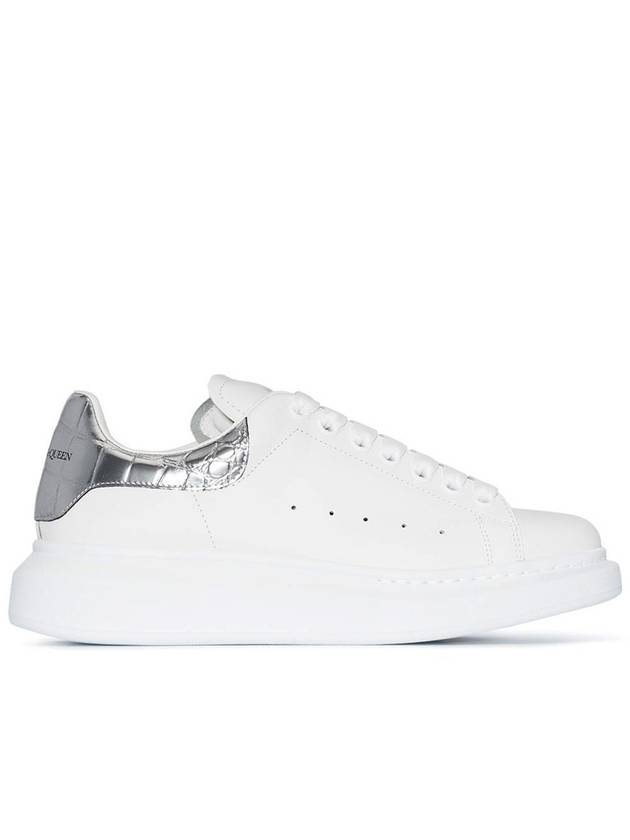 Women's Oversole Crocodile Low Top Sneakers White - ALEXANDER MCQUEEN - BALAAN 3