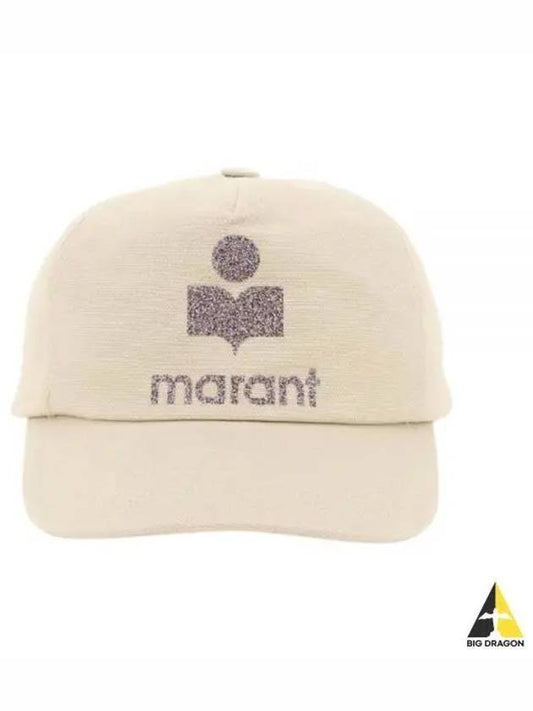 Tyron Glitter Logo Ball Cap Beige - ISABEL MARANT - BALAAN 2