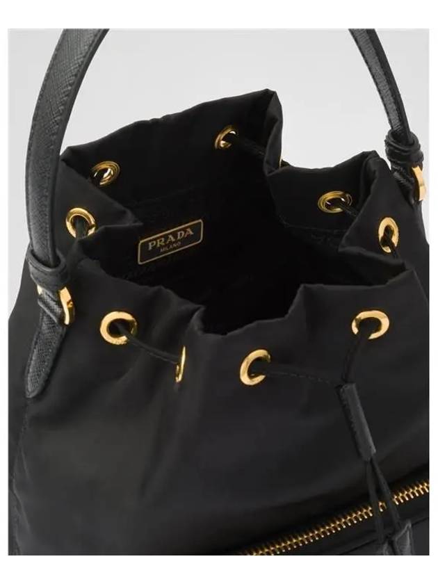 Duet Re-Nylon Bucket Bag Black - PRADA - BALAAN 5