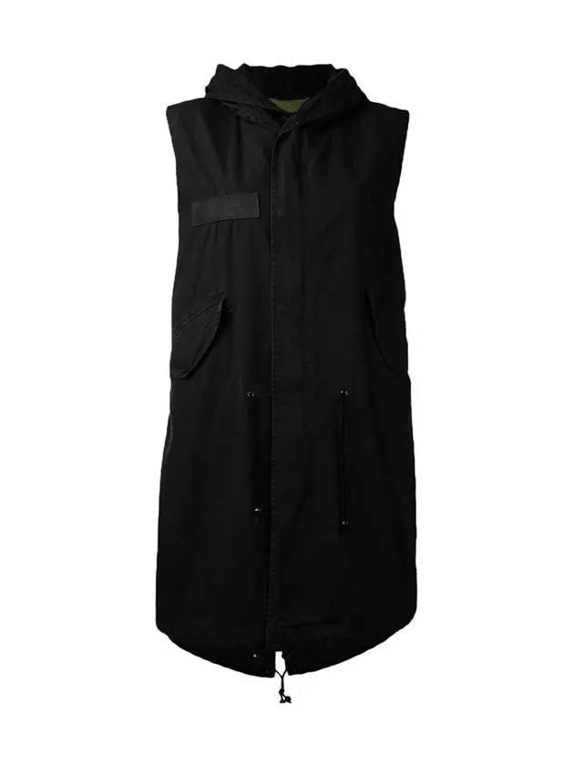 12th Anniversary Hooded Long Vest Field Jacket Black WL108S 9001 - MR & MRS ITALY - BALAAN 1