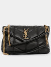 Puffer Quilted Nappa Leather Small Shoulder Bag Black - SAINT LAURENT - BALAAN 3